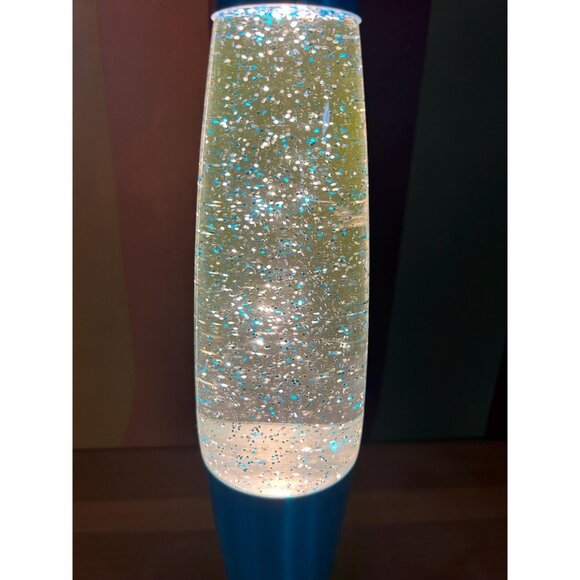 Lava lamp funky groovy silver sparkles blue lamp light blast from the past - Picture 3 of 3